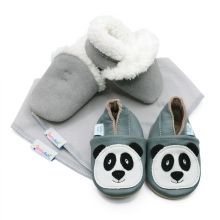 Geschenkset – Panda und Hausschuhe