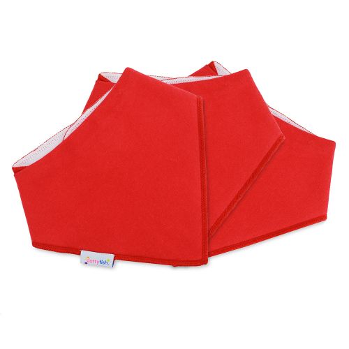 Dotty Fish Bandana-Lätzchen aus Baumwolle – 3er-Pack - leuchtendes Rot